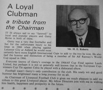 Match programme - Article