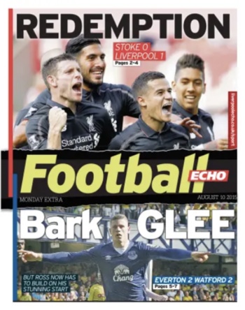 Monday Football Echo Frontpage