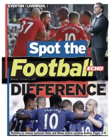 Monday Football Echo Frontpage