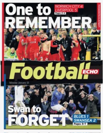 Monday Football Echo Frontpage