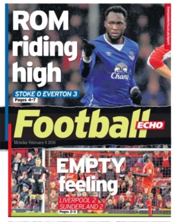 Monday Football Echo Frontpage
