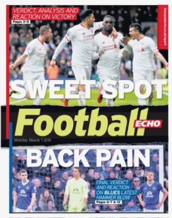 Monday Football Echo Frontpage