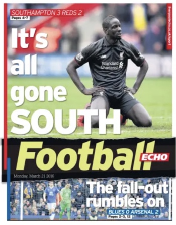 Monday Football Echo Frontpage