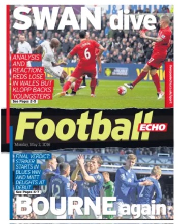 Monday Football Echo Frontpage