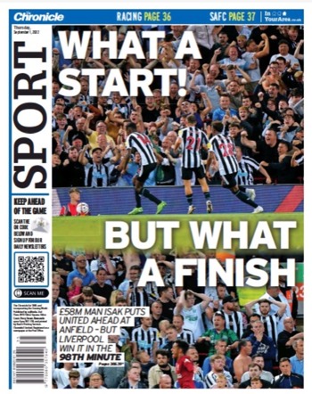 Newcastle Chronicle Backpage