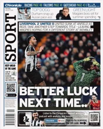 Newcastle Chronicle Backpage