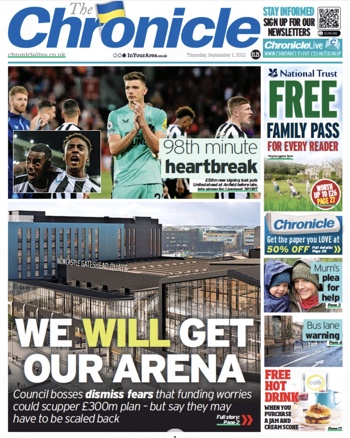 Newcastle Chronicle Frontpage