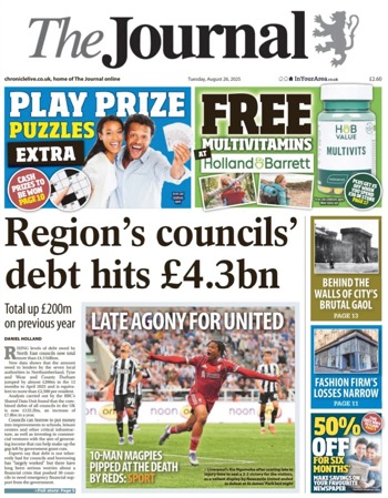 Newcastle Journal Frontpage