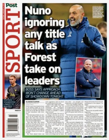 Nottingham Post Backpage (Before match)