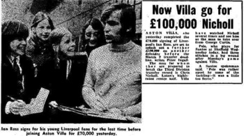 Now Villa go for £100.000 Nicholl - Feb 1972
