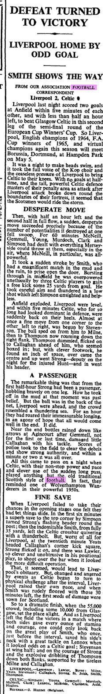 Press cutting