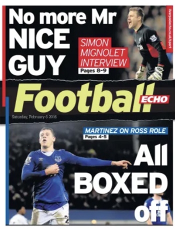 Saturday Football Echo Frontpage