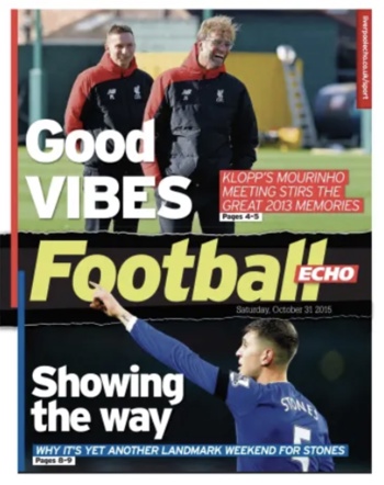 Saturday Football Echo Frontpage (Before match)
