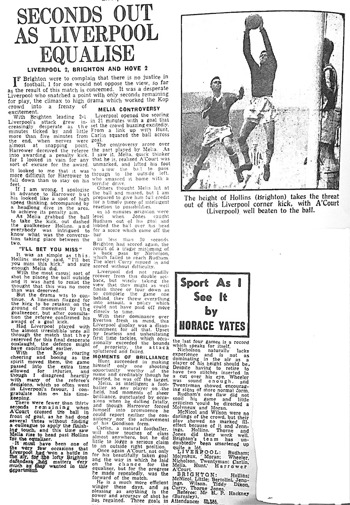 Seconds out as Liverpool equalise