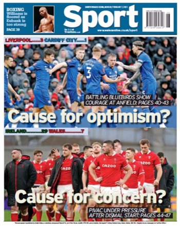 South Wales Echo Backpage