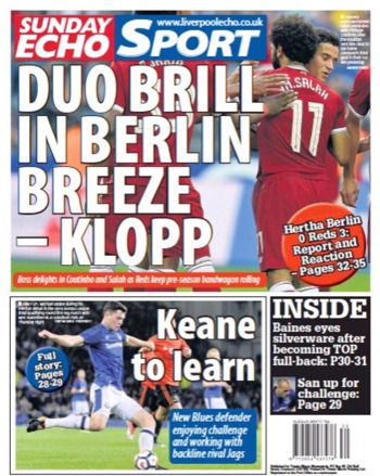 Sunday Echo Backpage