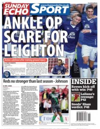 Sunday Echo Backpage (Before match)