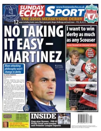 Sunday Echo Backpage (Before match)
