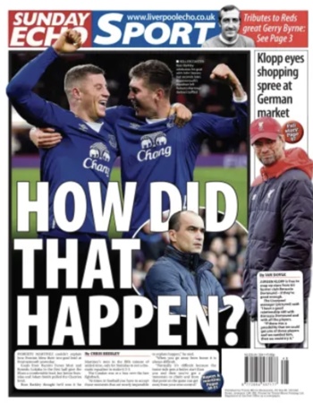 Sunday Echo Backpage (Before match)