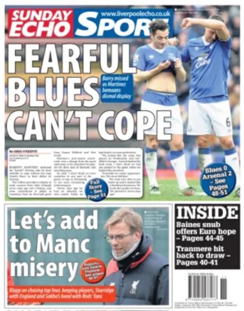 Sunday Echo Backpage (Before match)