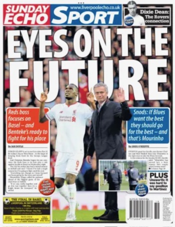 Sunday Echo Backpage (Before match)