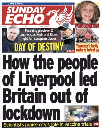 Sunday Echo Backpage (Before match)
