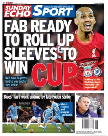 Sunday Echo Backpage (Before match)