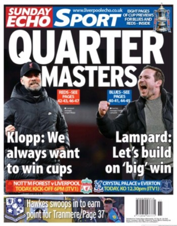 Sunday Echo Backpage (Before match)