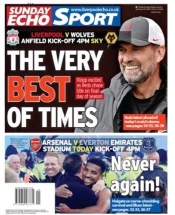 Sunday Echo Backpage (Before match)