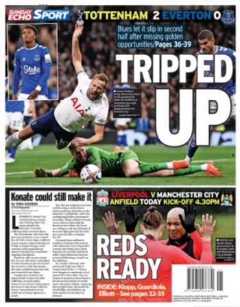 Sunday Echo Backpage (Before match)