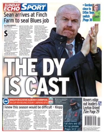 Sunday Echo Backpage (Before match)