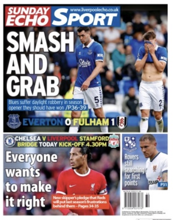 Sunday Echo Backpage (Before match)