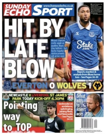 Sunday Echo Backpage (Before match)