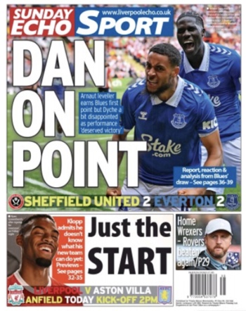 Sunday Echo Backpage (Before match)