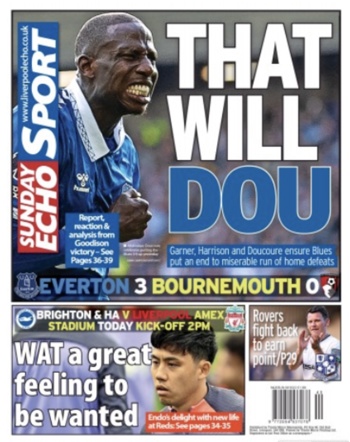 Sunday Echo Backpage (Before match)