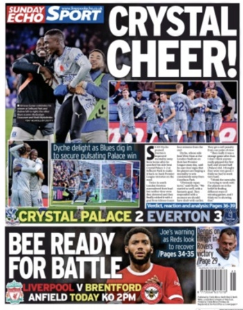 Sunday Echo Backpage (Before match)