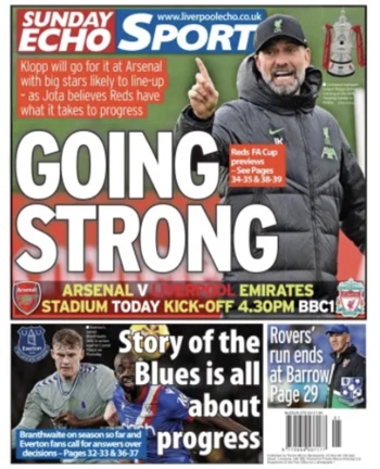 Sunday Echo Backpage (Before match)