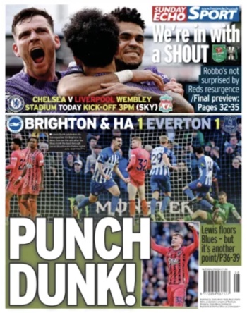 Sunday Echo Backpage (Before match)