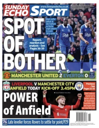 Sunday Echo Backpage (Before match)