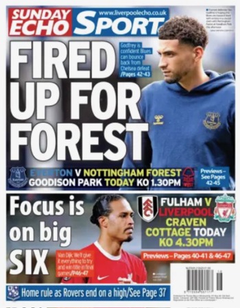 Sunday Echo Backpage (Before match)