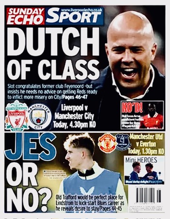 Sunday Echo Backpage (Before match)