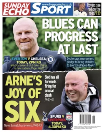 Sunday Echo Backpage (Before match)