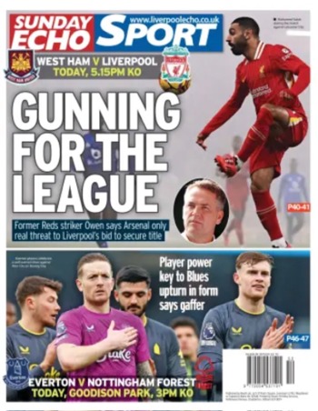 Sunday Echo Backpage (Before match)