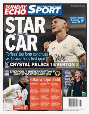 Sunday Echo Backpage (Before match)