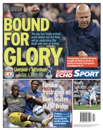 Sunday Echo Backpage (Before match)