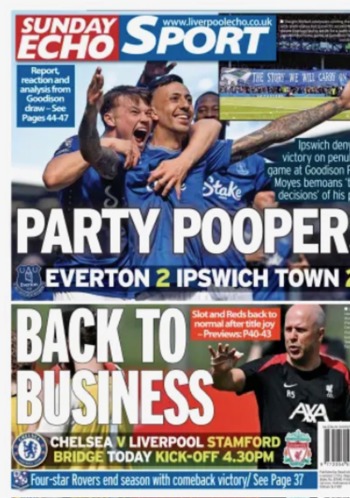 Sunday Echo Backpage (Before match)