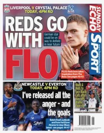 Sunday Echo Backpage (Before match)