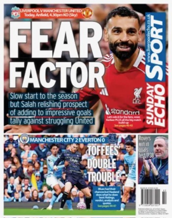 Sunday Echo Backpage (Before match)