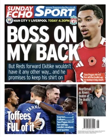 Sunday Echo Backpage (Before match)