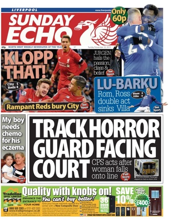 Sunday Echo Frontpage